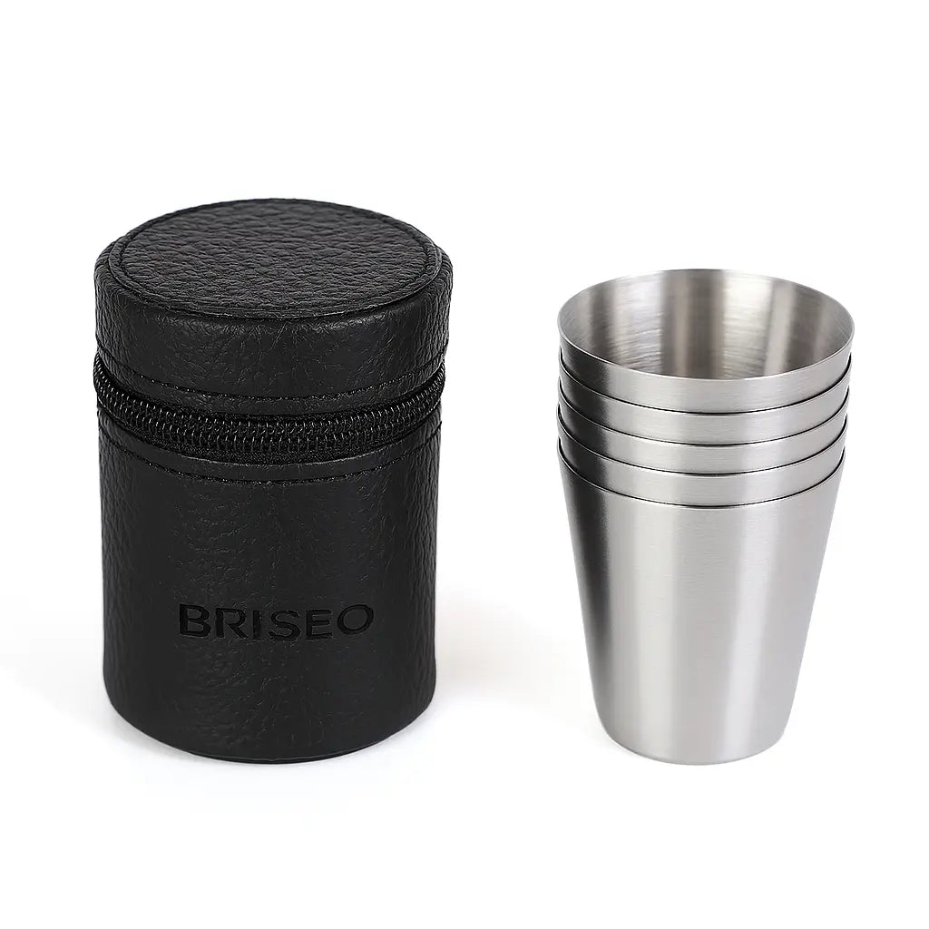 Set de Tasses Inox Briseo – Nomade & Élégant