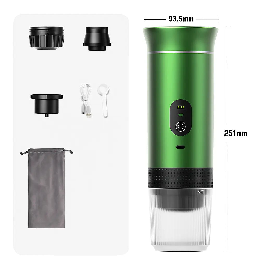 Briseo Pro – Mini Machine à Café 3‑en‑1 | Écran Digital 20 Bars