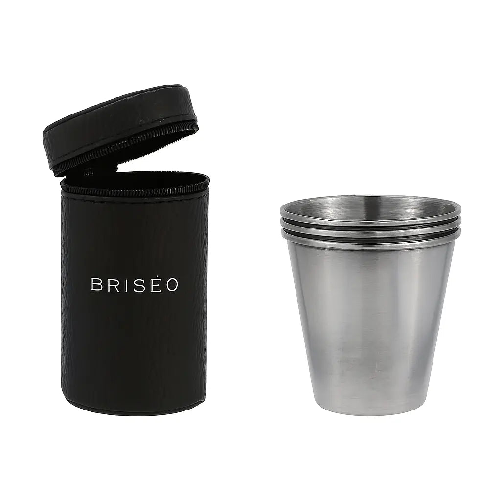 Set de Tasses Inox Briseo – Nomade & Élégant