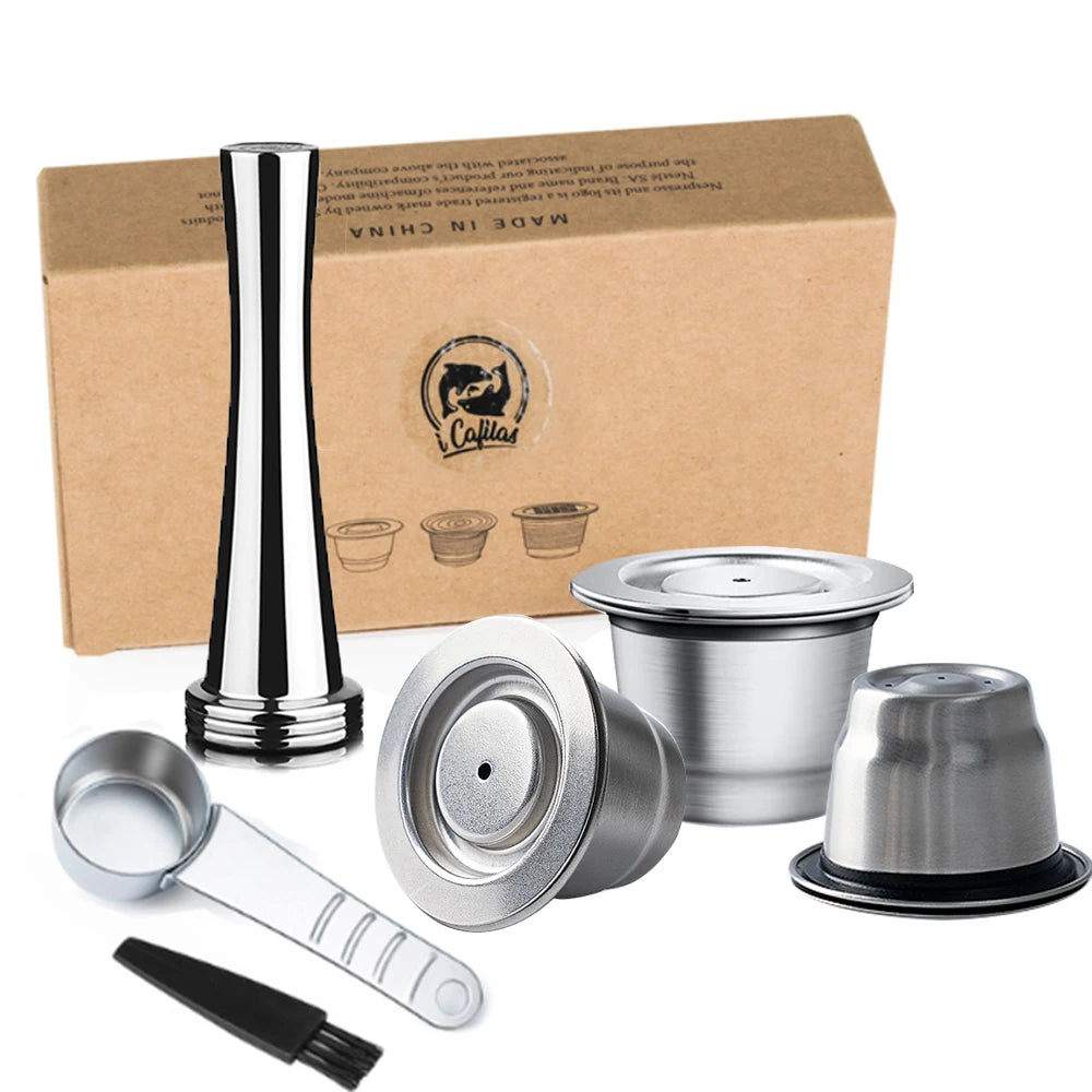 Capsule Réutilisable Acier Inox – Créez un Espresso Parfait avec Crème, Compatible Nespresso® | Nouvelle Génération Améliorée