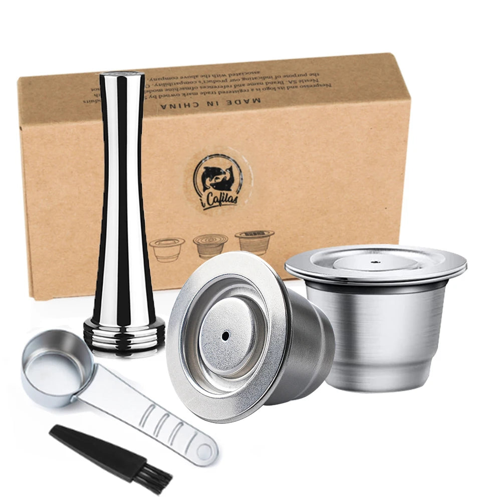 Capsule Réutilisable Acier Inox – Créez un Espresso Parfait avec Crème, Compatible Nespresso® | Nouvelle Génération Améliorée
