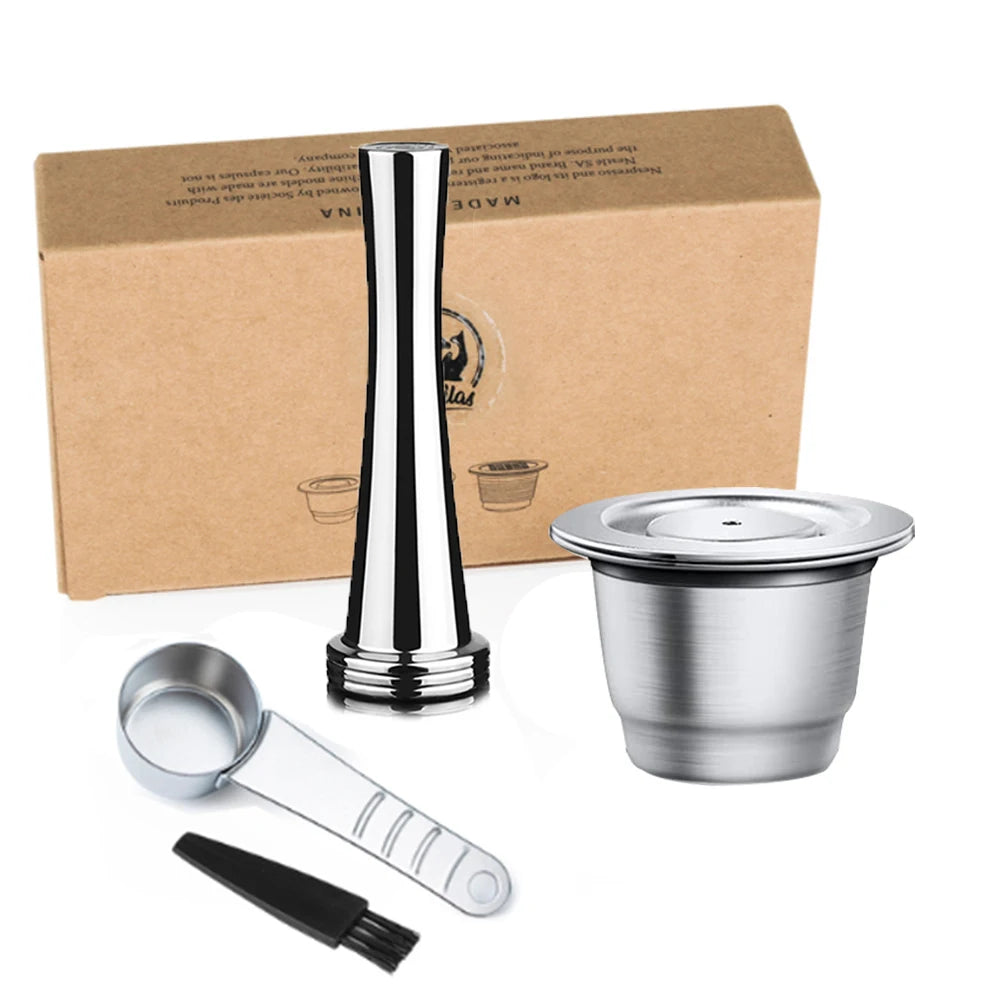 Capsule Réutilisable Acier Inox – Créez un Espresso Parfait avec Crème, Compatible Nespresso® | Nouvelle Génération Améliorée