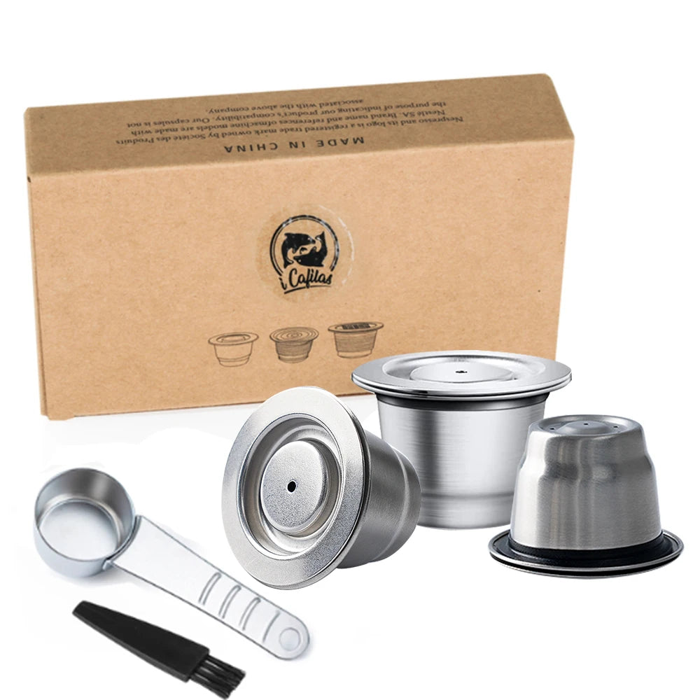 Capsule Réutilisable Acier Inox – Créez un Espresso Parfait avec Crème, Compatible Nespresso® | Nouvelle Génération Améliorée
