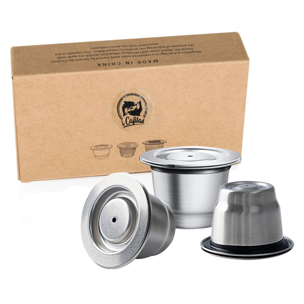 Capsule Réutilisable Acier Inox – Créez un Espresso Parfait avec Crème, Compatible Nespresso® | Nouvelle Génération Améliorée